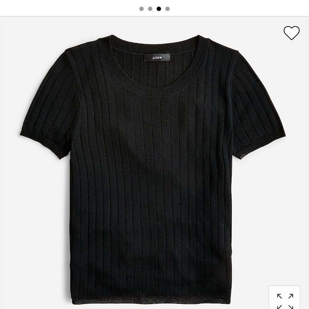Silk-cashmere cropped T-shirt M J. Crew